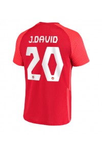 Fotbalové Dres Kanada Jonathan David #20 Domácí Oblečení MS 2022 Krátký Rukáv